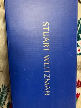 Stuart Weitzman Gold Glitter Bow Flats